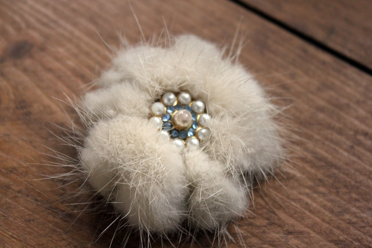 fur brooch