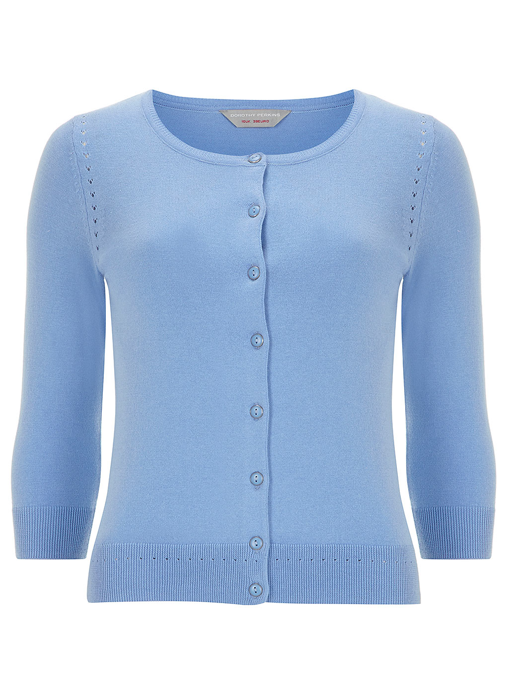blue cardigan