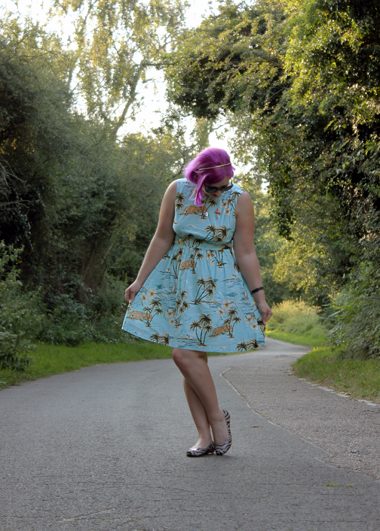 novelty print dress