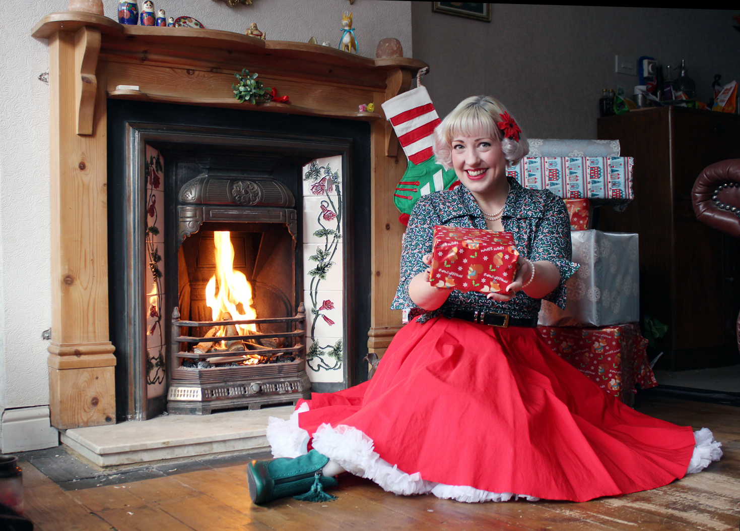 christmas retro chick