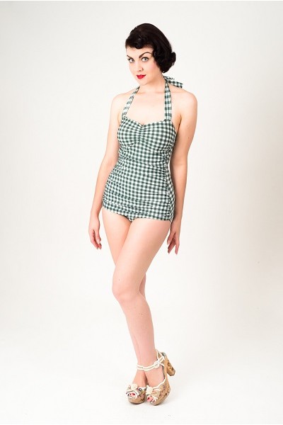 gingham_vintage_swimsuit_green_white