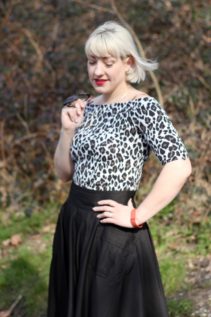 LEOPARD PRINT BARDOT TOP