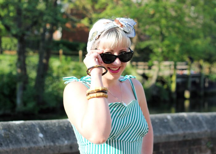 Headscarf and Cats Eye Sunglasses