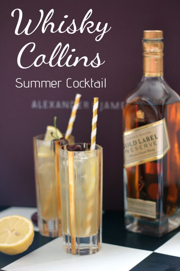 Johnny Walker Gold Label Summer Whisky Collins Cocktail