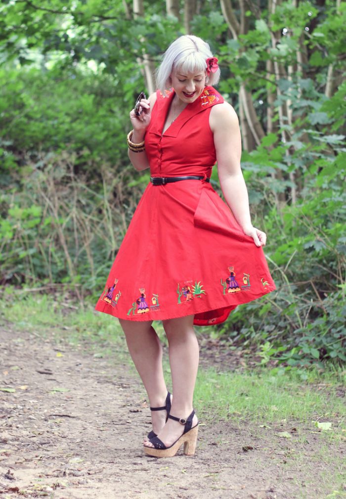 Pin Up Embroidered Mexican Summer Dress from Love Ur Look