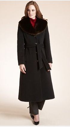 Marks and Spencer Fur Collar Coat