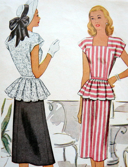 80s online peplum dress