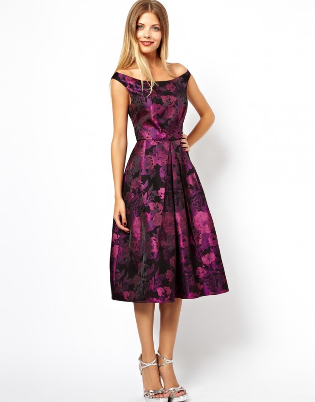 purple 50s style dress