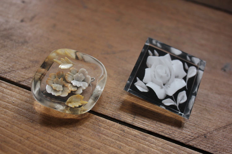 lucite brooches