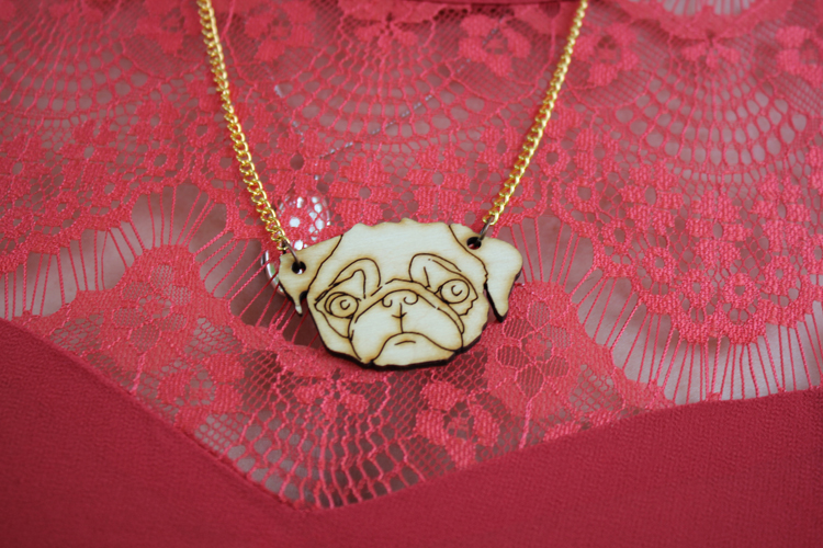Pug necklace
