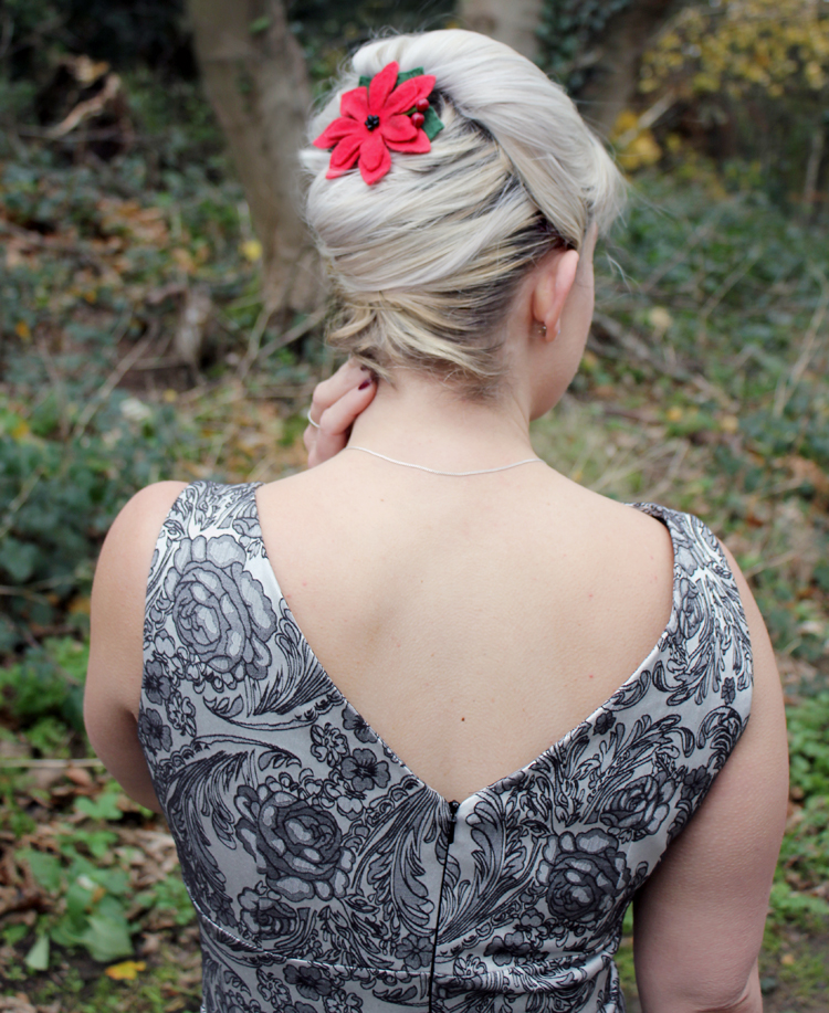 Poinsettia Hair Clip