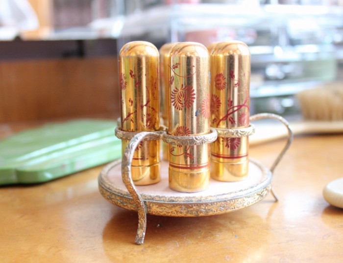 vintage lipstick holder