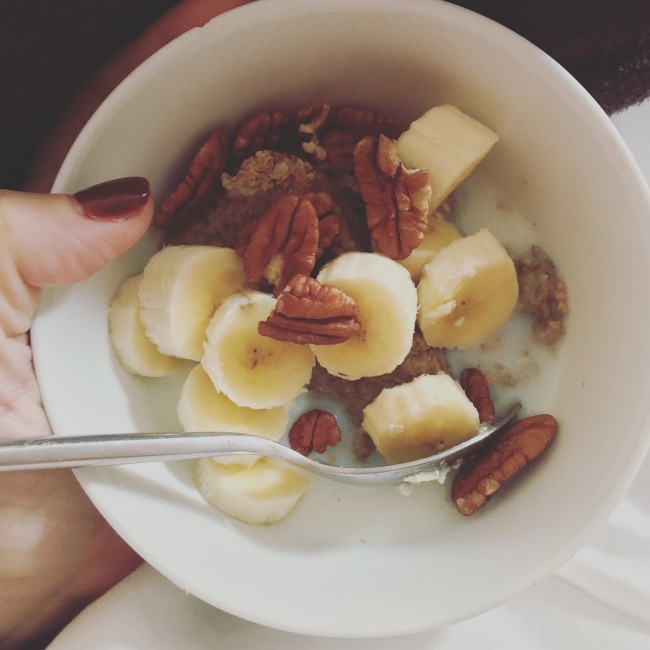 Weetabix Protein with banana and pecans