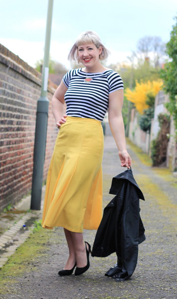 Midi Skirt and breton stripes