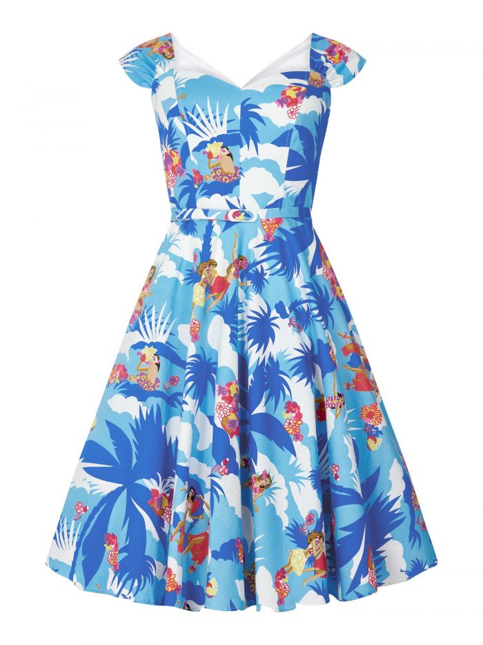 Hawaiian Novelty Print Dress