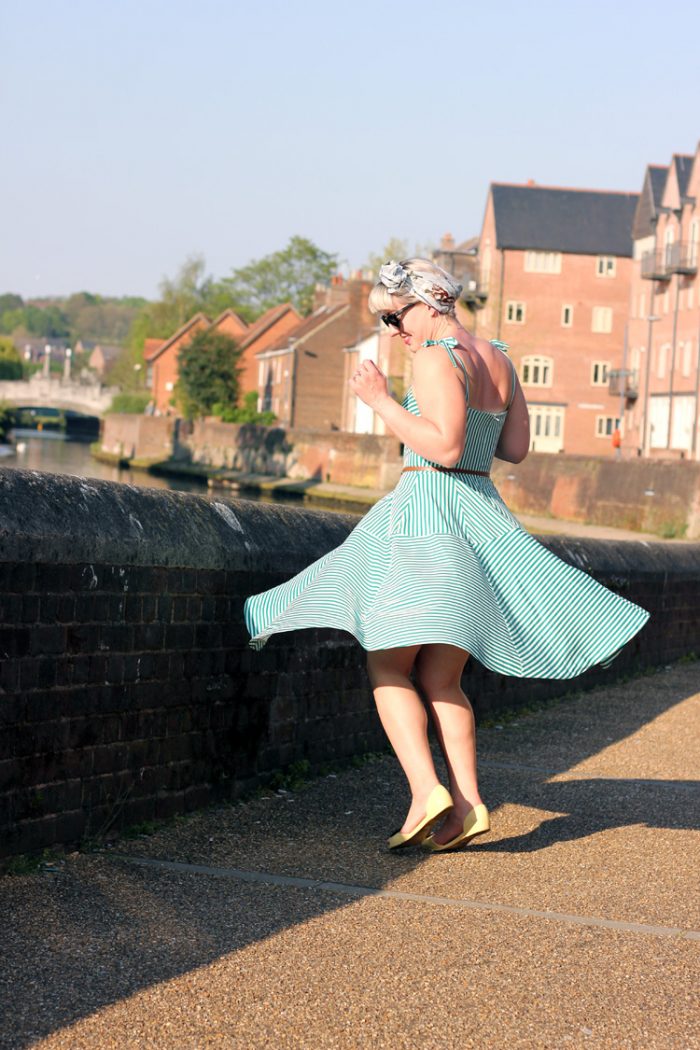Twirling in a 40s Sun Dress