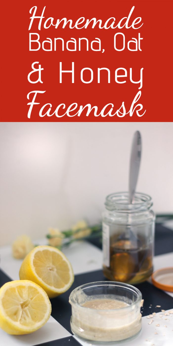 DIY Facemask Banana Oats, Honey and Lemon for smooth, soft and bright skin