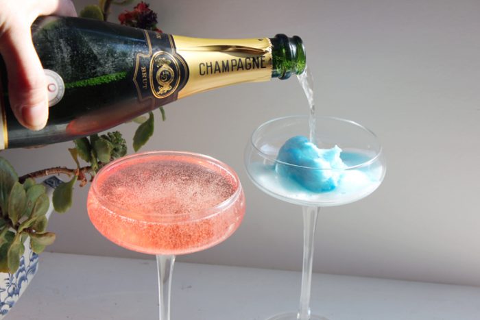 Candy Floss Champagne Cocktails