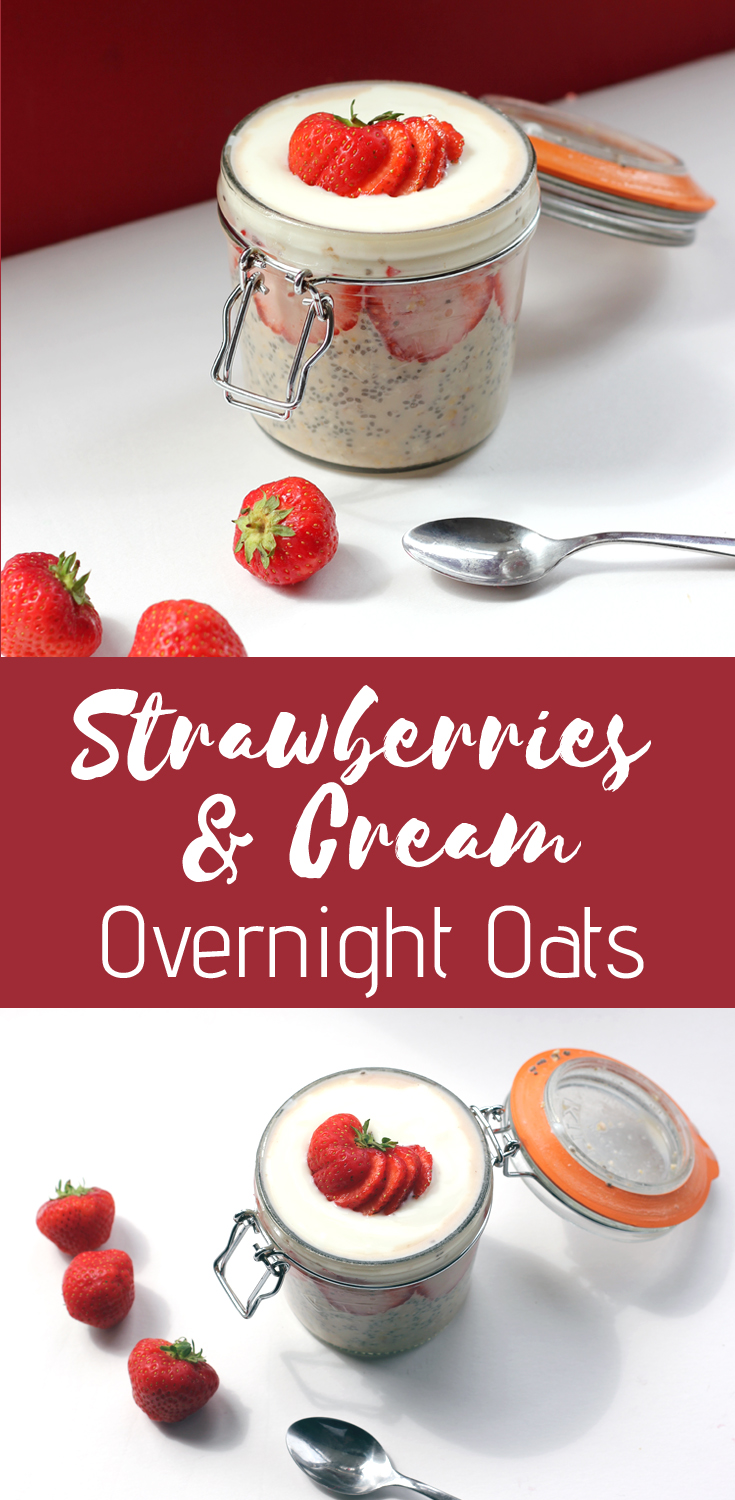 Recipe Strawberries and Cream Overnight Oats Lipstick, Lettuce & Lycra