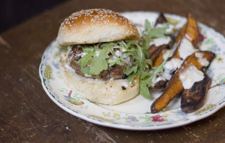 blueberry and blue cheese burger
